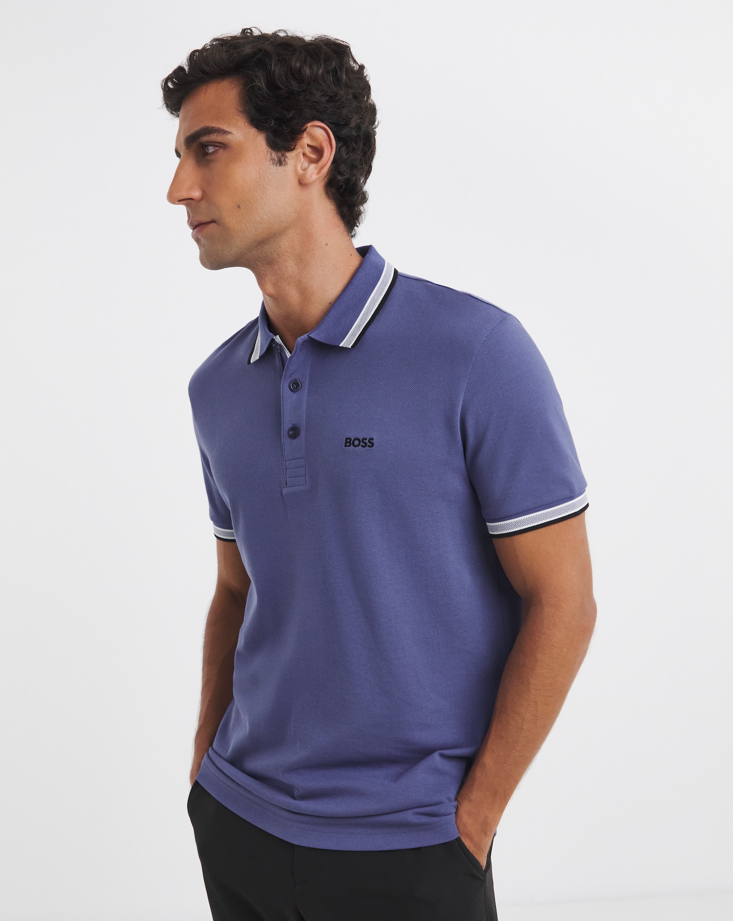 BOSS Short Sleeve Paddy Polo - Navy