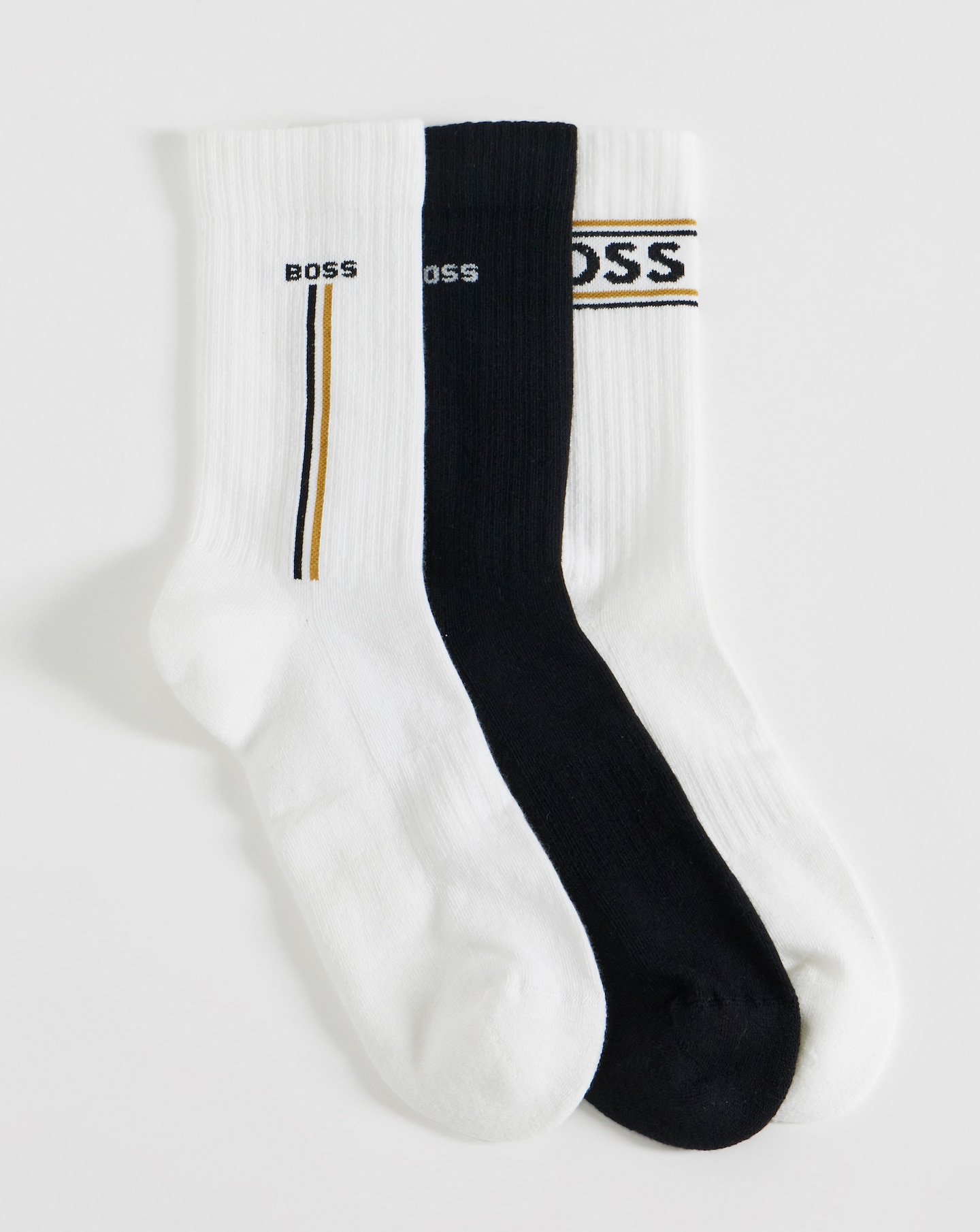 New In - BOSS 3 Pack Sports Sock - Black/White