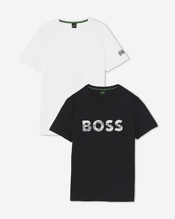BOSS Short Sleeve 2 Pack Logo T-Shirt - Black/White