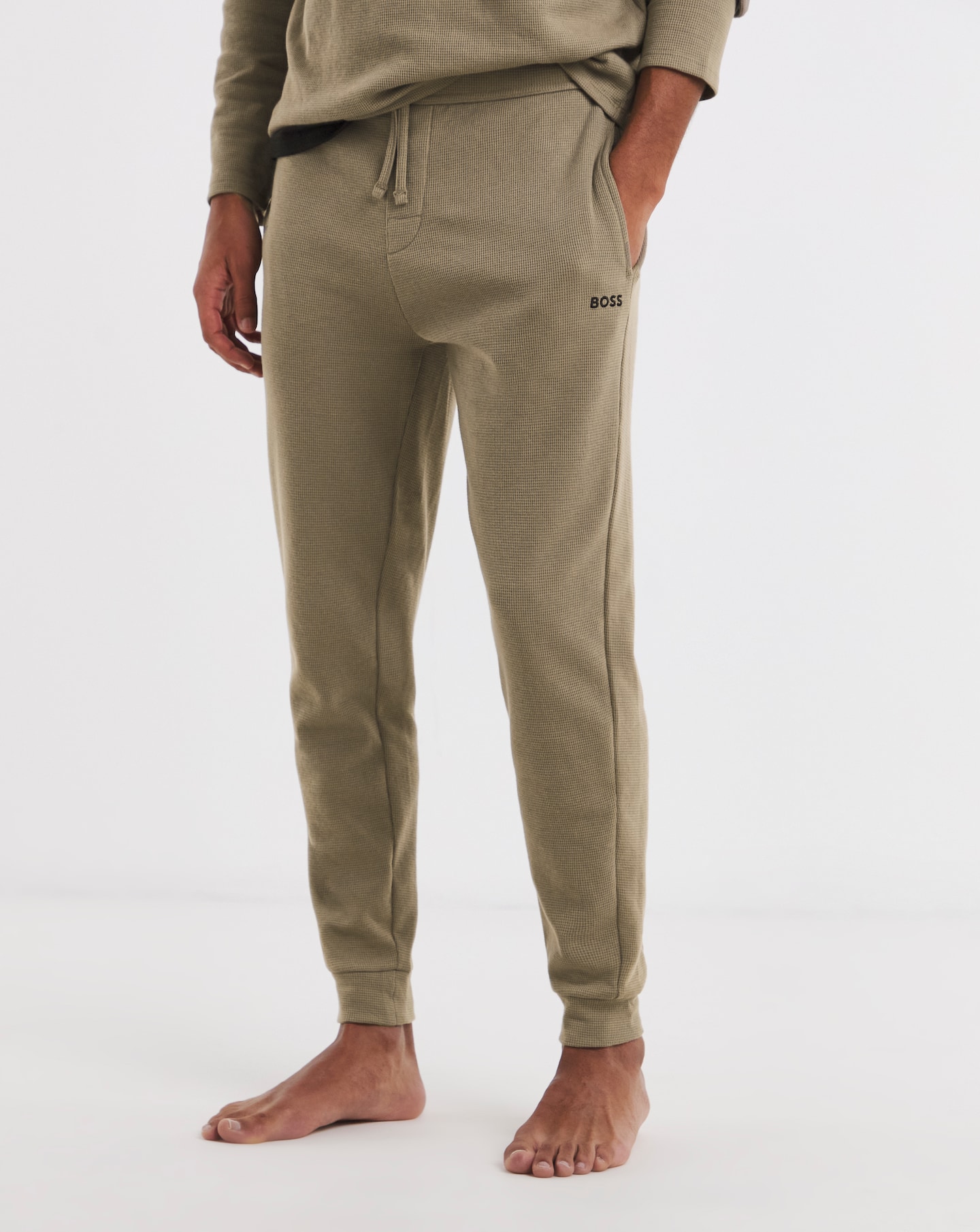 New In - BOSS Waffle Lounge Jogger - Brown