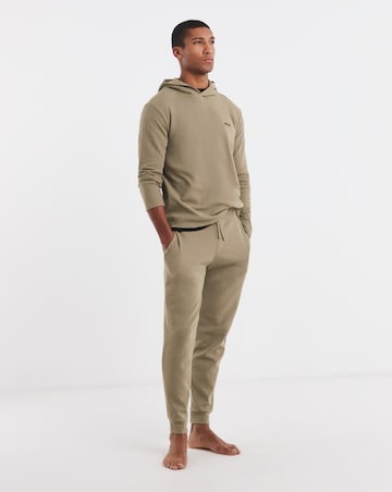 BOSS Long Sleeve Waffle Lounge Hoodie - Brown