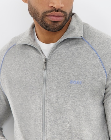 BOSS Mix And Match Zip Lounge Sweat - Grey Marl