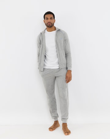 BOSS Mix And Match Zip Lounge Sweat - Grey Marl