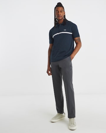 BOSS Short Sleeve Paddy Stripe Polo - Navy