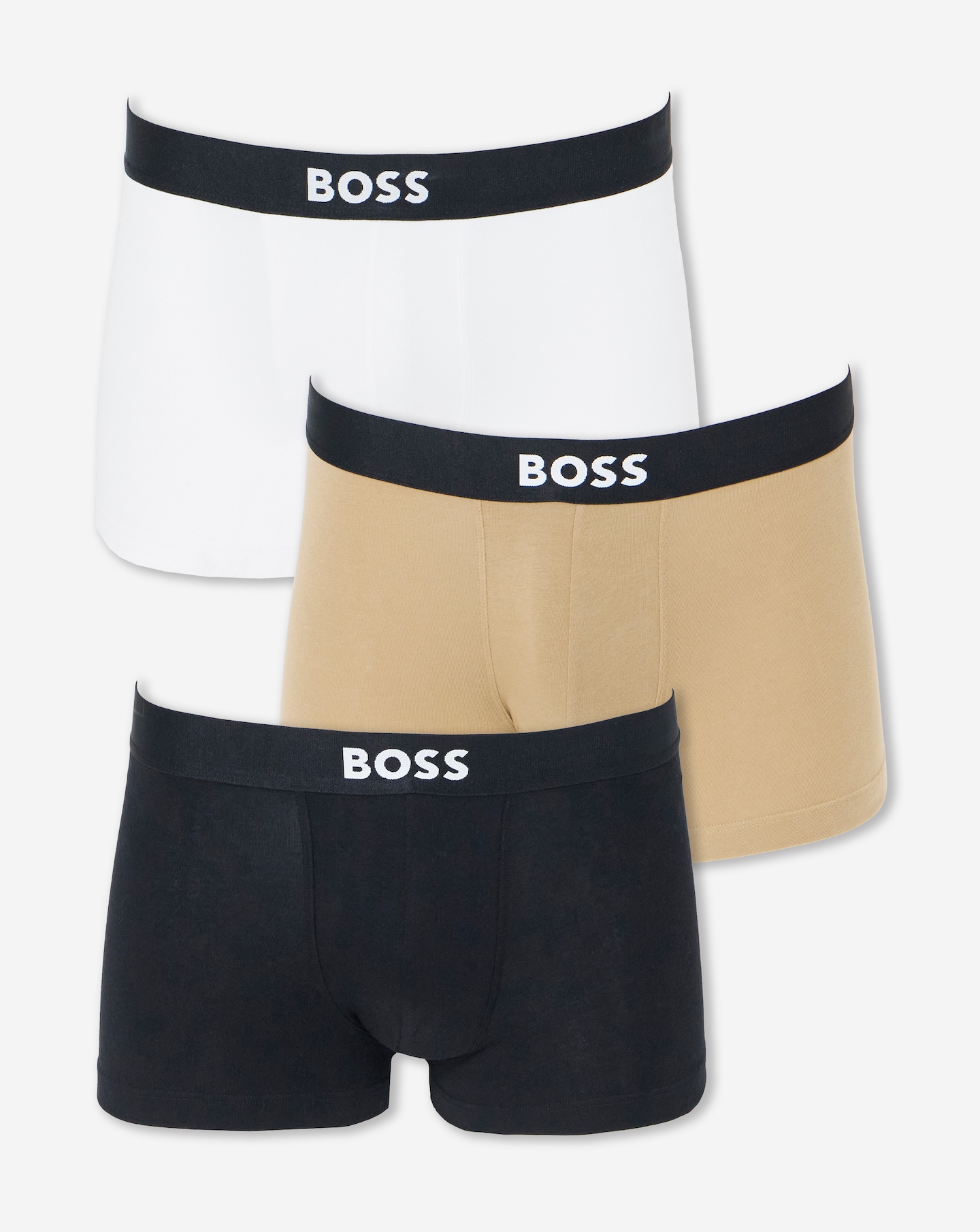 New In - BOSS 3 Pack Trunk - Beige/White/Black