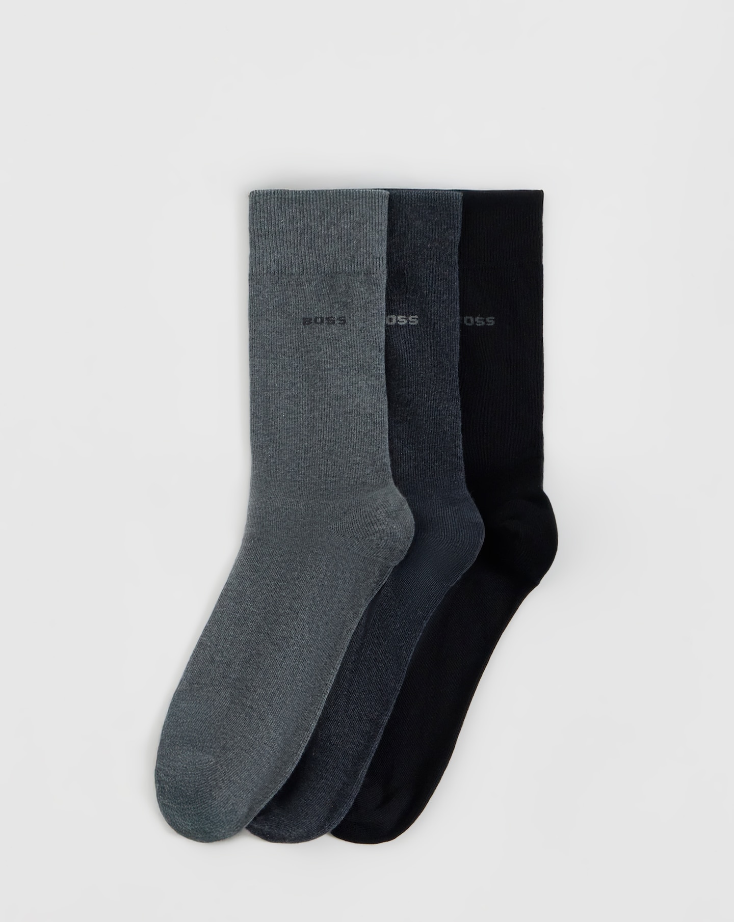 New In - BOSS 3 Pack Classic Socks - Navy/Grey