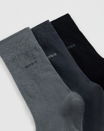 BOSS 3 Pack Classic Socks - Navy/Grey