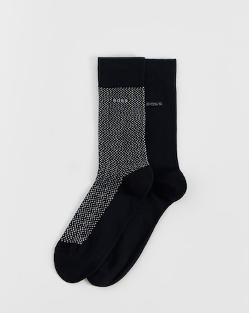 BOSS 2 Pack Mini Cube Print Socks