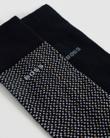 BOSS 2 Pack Mini Cube Print Socks