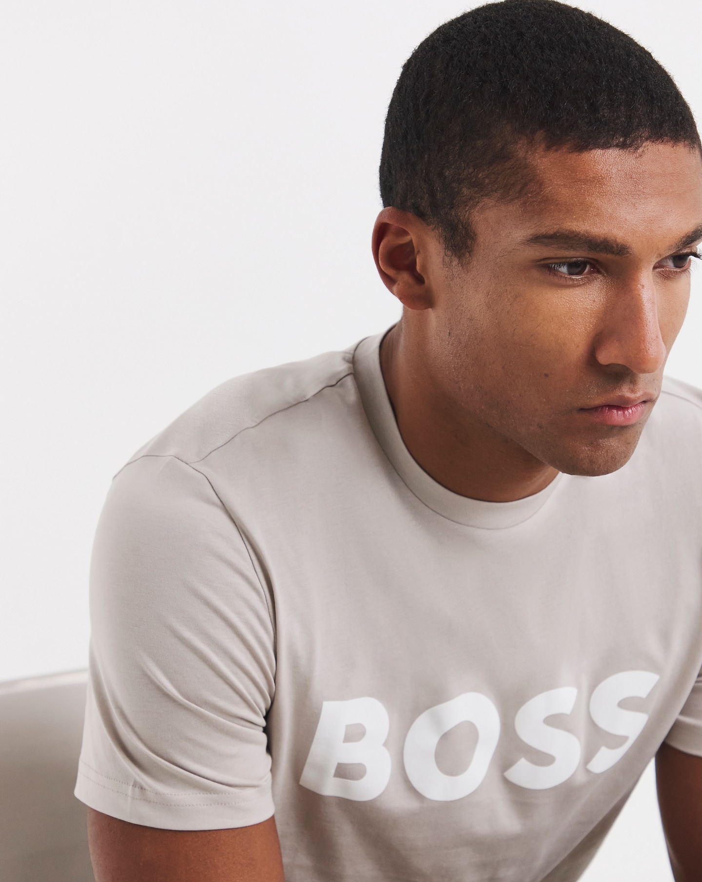 New In - BOSS Classic Logo T-Shirt - Grey