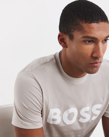 BOSS Short Sleeve Classic Logo T-Shirt - Grey