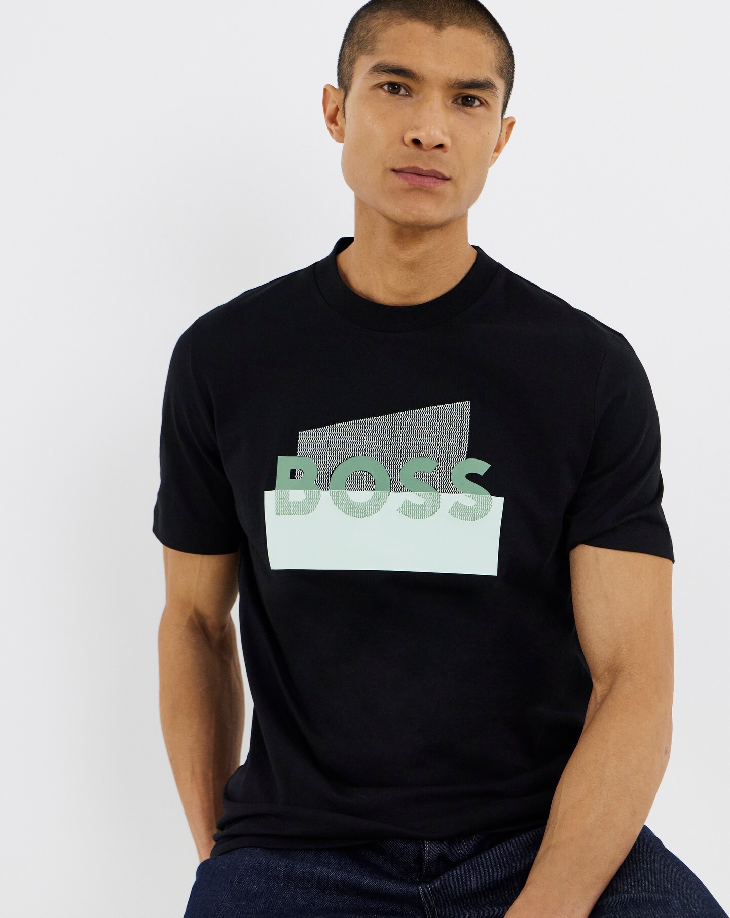 New In - BOSS Graphic Logo T-Shirt - Black
