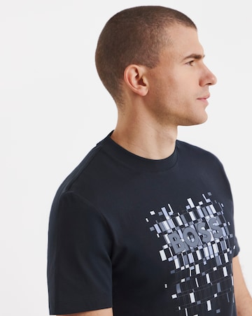 BOSS Short Sleeve Graphic Logo T-Shirt - Navy