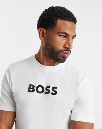 BOSS Short Sleeve Large Logo T-Shirt - White