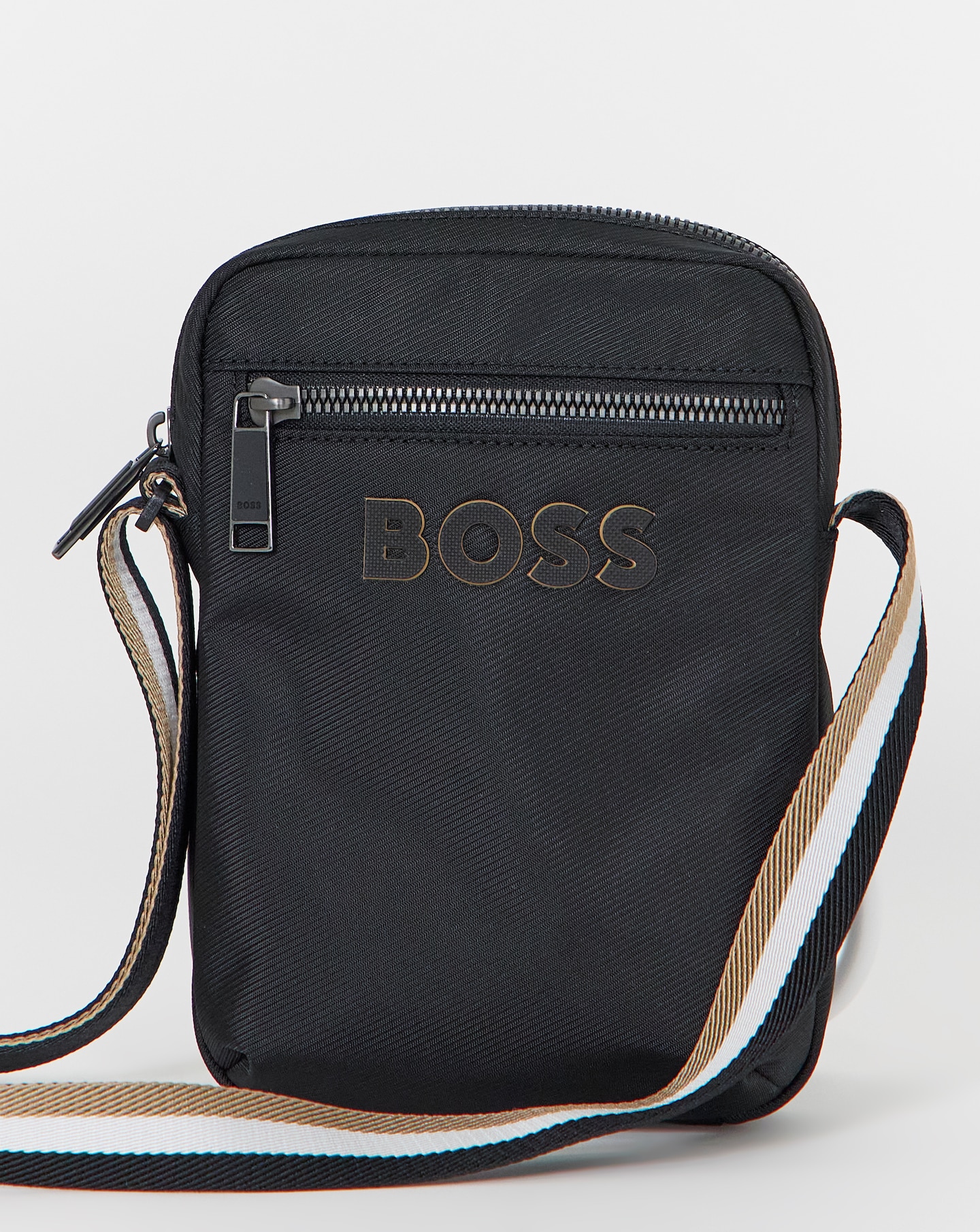New In - Boss Catch Logo Cross Body Bag - Black