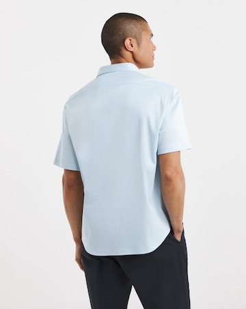 BOSS Short Sleeve Motion Stretch Shirt - Blue