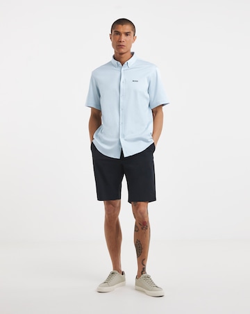 BOSS Short Sleeve Motion Stretch Shirt - Blue