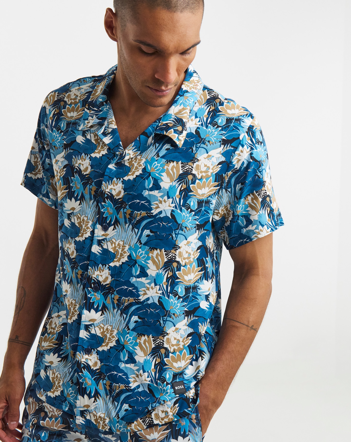 New In - BOSS Printed Beach Shirt