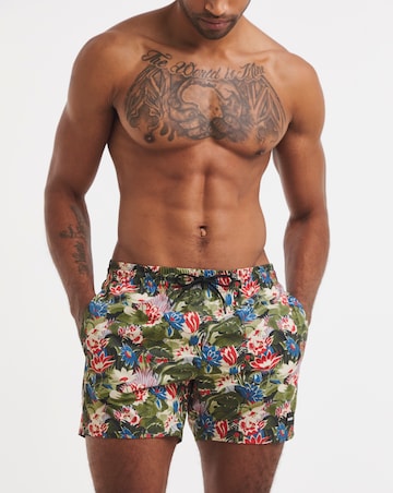 BOSS Piraha Printed Swimshort - Green