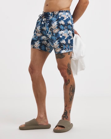 BOSS Piraha Printed Swimshort - Blue