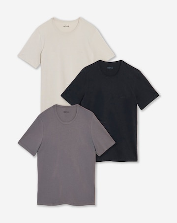 BOSS 3 Pack Short Sleeve Lounge T-Shirt - Grey