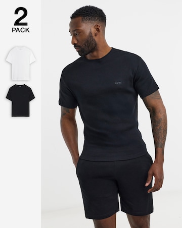 BOSS 2 Pack Short Sleeve Rib Lounge T-Shirt - Multi