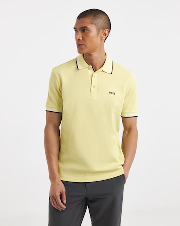 BOSS Short Sleeve Classic Paddy Pique Polo - Yellow