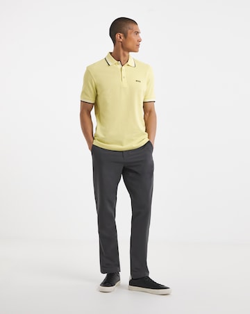 BOSS Short Sleeve Classic Paddy Pique Polo - Yellow