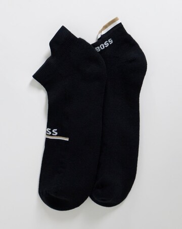 BOSS 2 Pack Iconic Trainer Socks - Black