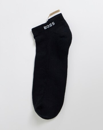 BOSS 2 Pack Iconic Trainer Socks - Black
