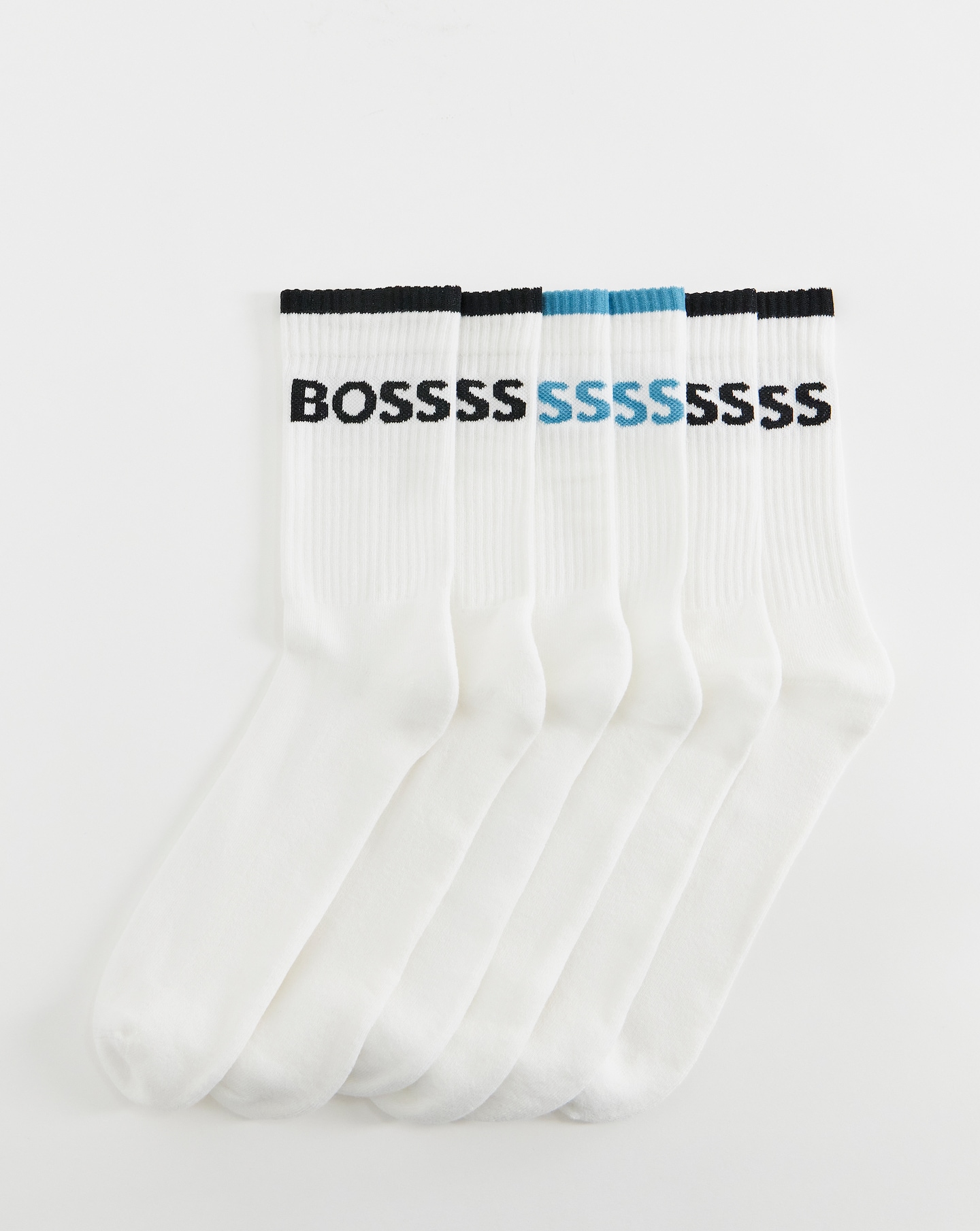 New In - BOSS 6 Pack Stripe Sport Socks
