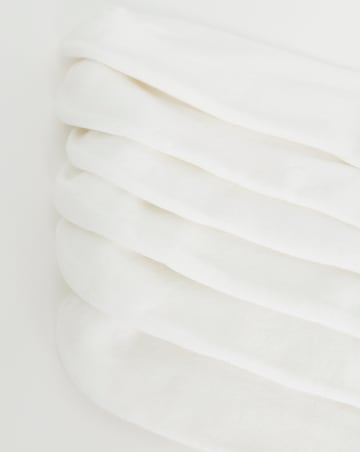 BOSS 6 Pack Stripe Sport Socks - White