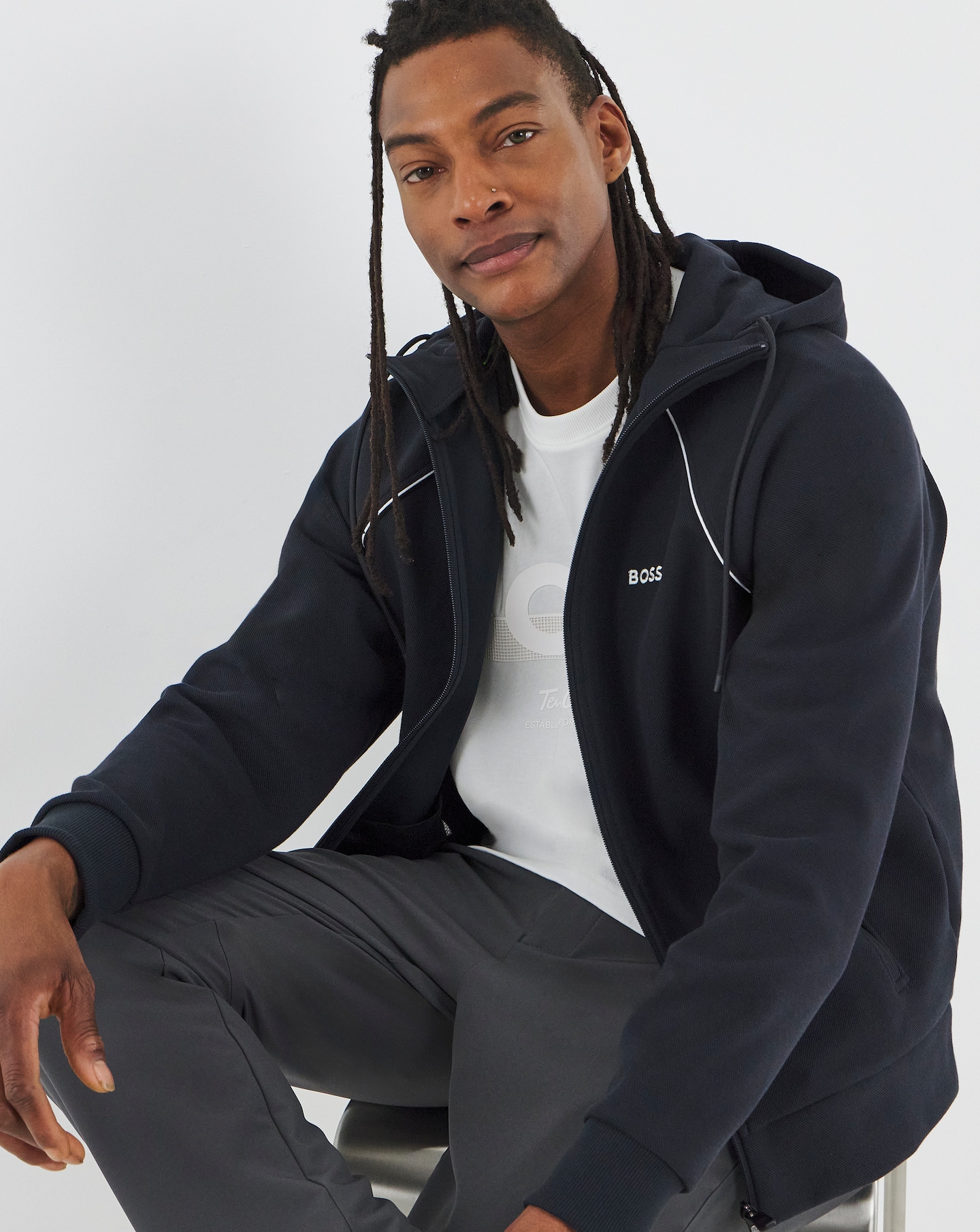 New In - BOSS Zip Through Hoodie