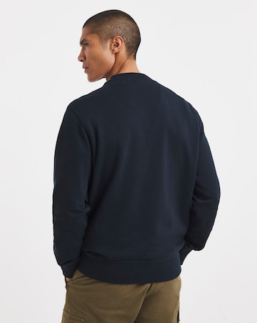 BOSS Classic Logo Crew Neck Sweat - Navy