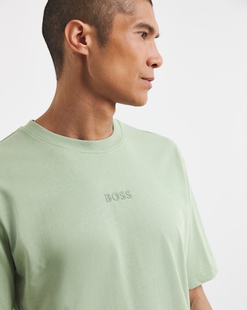 BOSS Short Sleeve Relax Fit Centre Logo T-Shirt - Sage