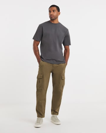 BOSS Short Sleeve Relax Fit Centre Logo T-Shirt - Grey