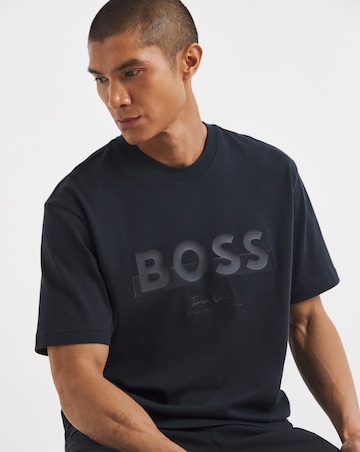 BOSS Short Sleeve Graphic Logo T-Shirt - Navy