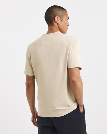 BOSS Short Sleeve Globe Graphic Logo T-Shirt - Light Beige