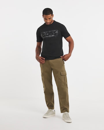 BOSS Short Sleeve Globe Graphic Logo T-Shirt - Black