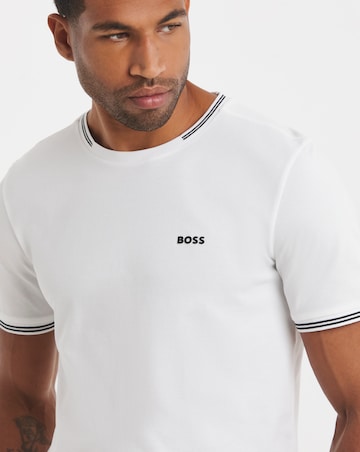 BOSS Short Sleeve Tipped T-Shirt - White