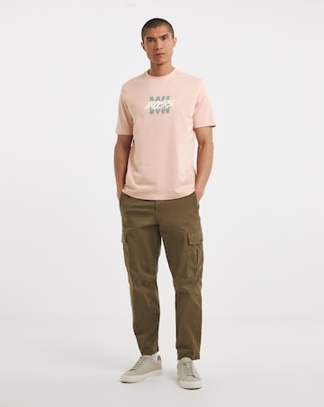 BOSS Short Sleeve Multi Logo T-Shirt - Pink