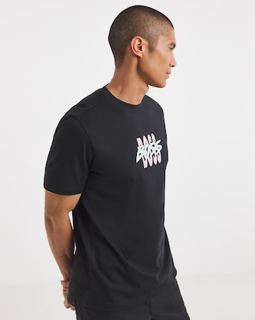 BOSS Short Sleeve Multi Logo T-Shirt - Black