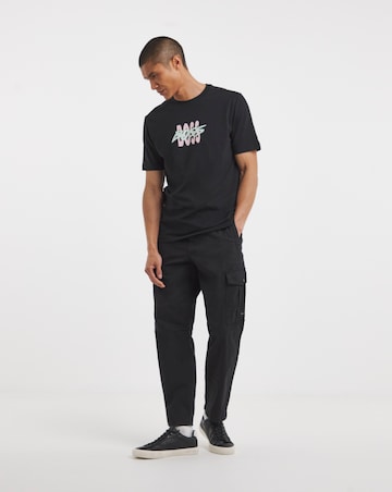 BOSS Short Sleeve Multi Logo T-Shirt - Black