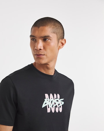 BOSS Short Sleeve Multi Logo T-Shirt - Black