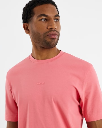 BOSS Short Sleeve Relax Fit Logo T-Shirt - Bright Pink
