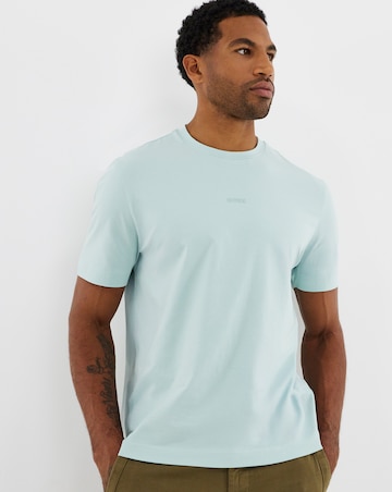 BOSS Short Sleeve Relax Fit Logo T-Shirt - Aqua