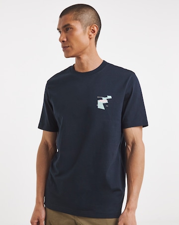 BOSS Short Sleeve Back Graphic T-Shirt - Navy