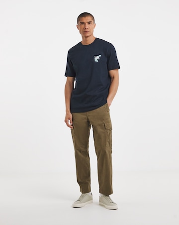 BOSS Short Sleeve Back Graphic T-Shirt - Navy