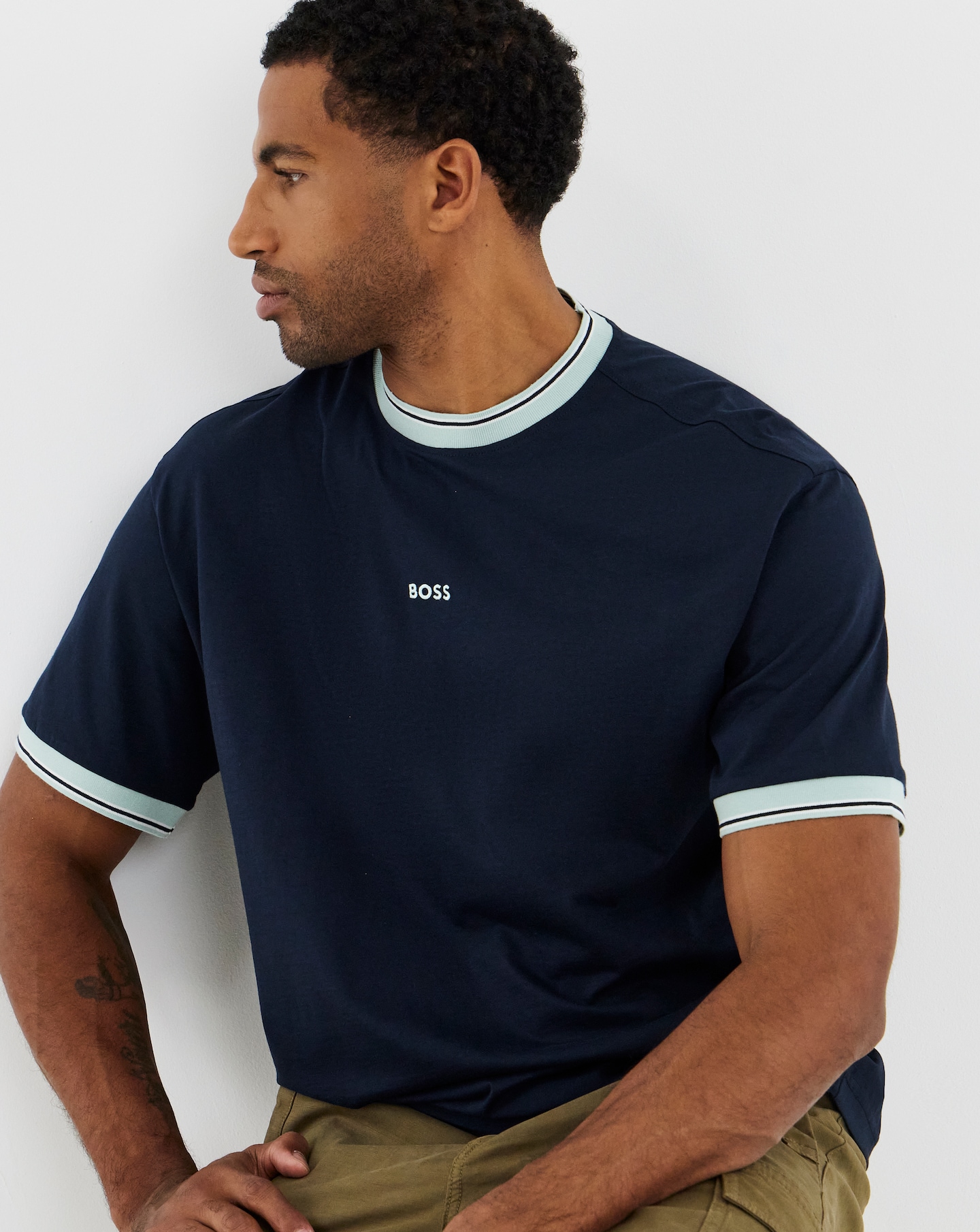 New In - BOSS Tipped T-Shirt
