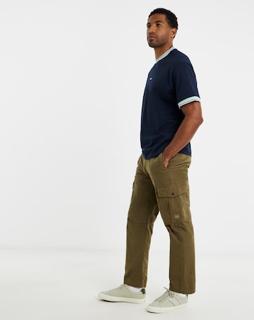 BOSS Short Sleeve Tipped T-Shirt - Navy